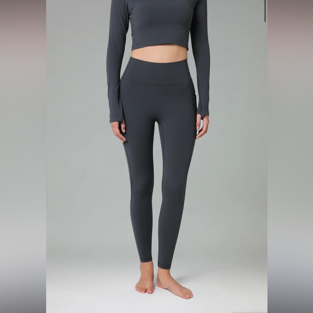 Colorfulkoala Dreamlux High Waisted No Front Seam 7/8 Workout Legging w/Pockets